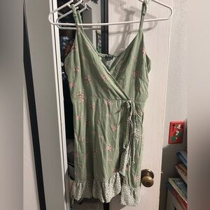 Lily Rose Floral Green Wrap Dress